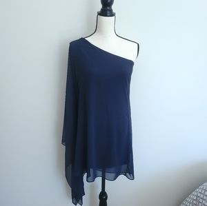 Asos one shoulder bat wing dress